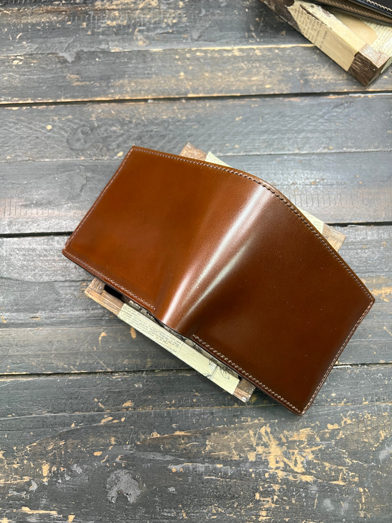Ramping Leather Crafts - Japan Shinki-Hikaku shell cordovan Bifold Wallet