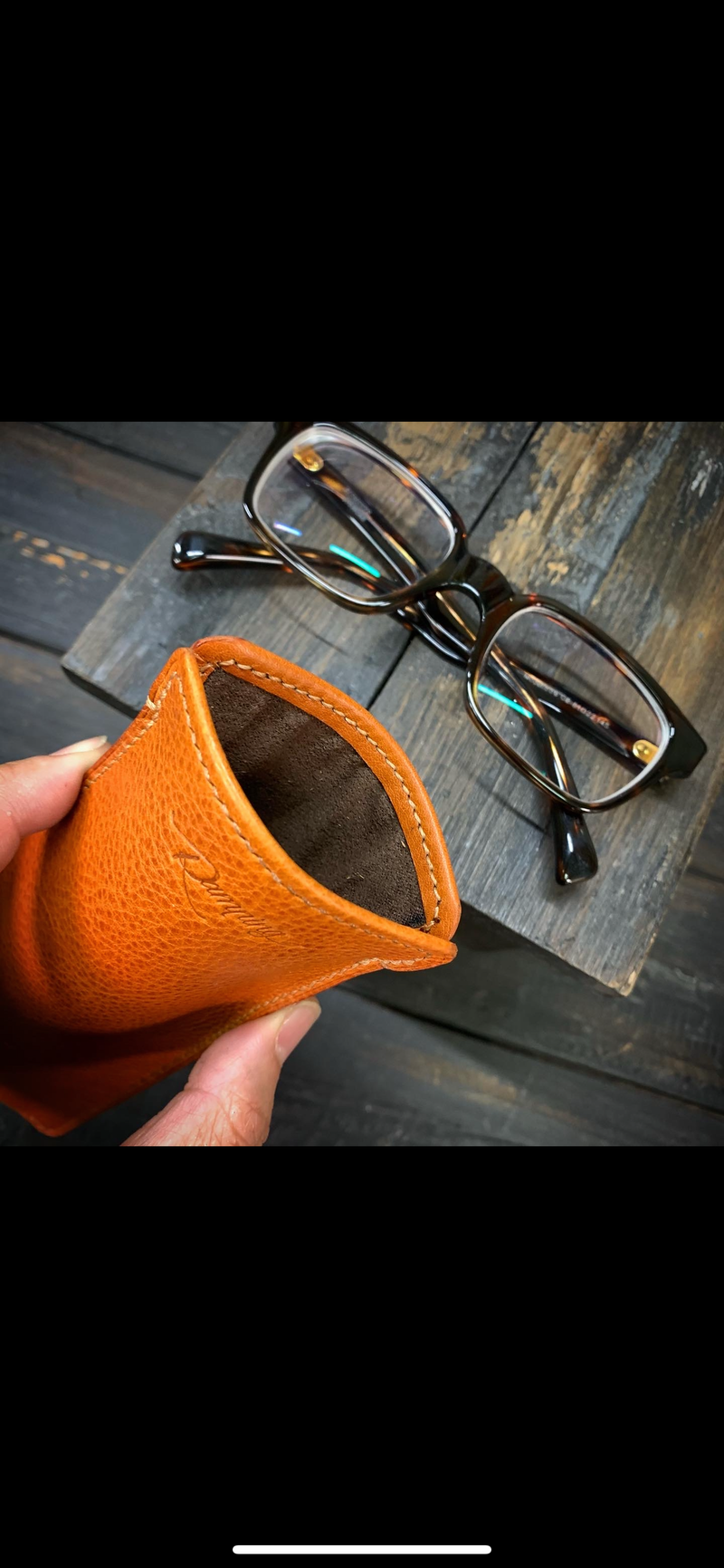 Ramping Leather Crafts - Leather Glasses cover