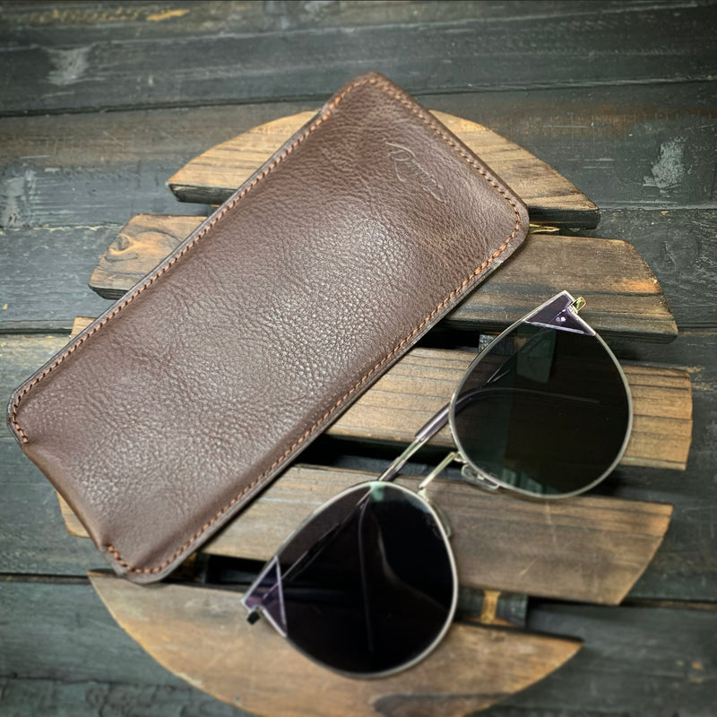 Ramping Leather Crafts - Leather Glasses cover